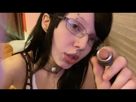 ASMR girl who is obsessed with you does you makeup