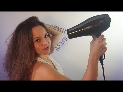 ASMR Hairdryer SO Relaxing & Tingly... White Noise - Salon Brushing & Hair Drying Sound