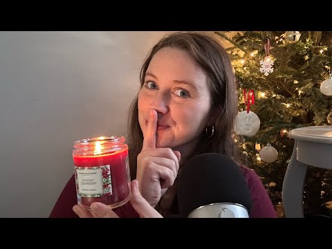 Cozy Christmas ASMR | Semi-inaudible whispering and tapping on Christmas items 🎄