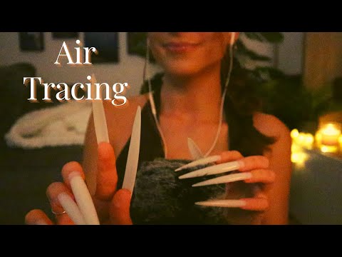 ASMR | Air Tracing with Extreme Long Nails (Can You Guess The Word?)