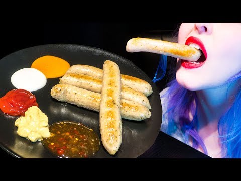 ASMR: German Bratwurst Sausage with Dips | Super Crispy ~ Relaxing Eating Sounds [No Talking|V] 😻