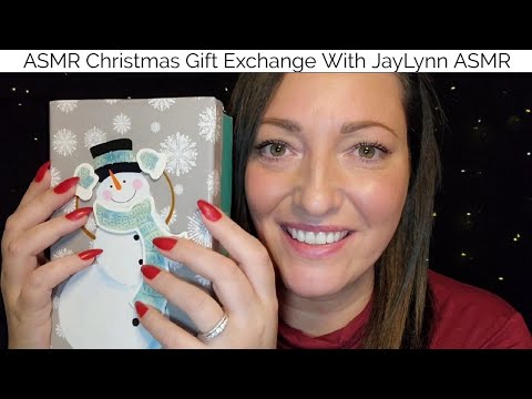 ASMR Christmas Gift Exchange With JayLynn ASMR | Tapping Scratching And Crinkles |Whispered