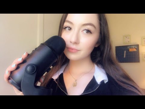 ASMR close whispering and tapping (Slow finger tracing)