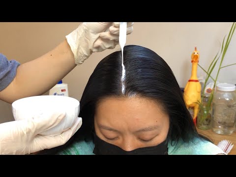 ASMR Shampoo the Scalp IN SECTIONS w. Fat Dropper, SUDSY SCRATCHING + COMBING THE REFLECTIVE SHINE!!