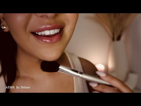 ASMR whisper| Friend Gives You Positive Affirmation, Gentle Kisses, Saying I Love You, Brush Tracing