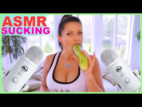 ASMR Eating Cucumber Pickle With Ranch Dressing Dip CRUNCHY Sounds