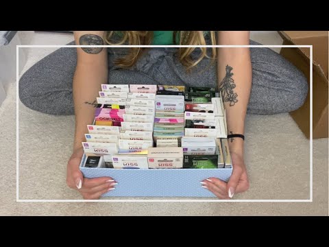 ASMR ~ Organizing my nails into one box! ~ cardboard / box sounds ~ thinking out loud