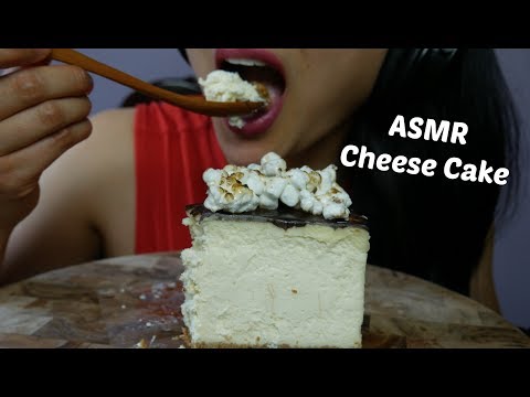 ASMR CHEESE CAKE (Soft Stick Soothing Eating Sounds) NO TALKING | SAS-ASMR