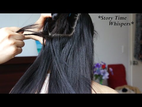 ASMR *Story Time Whispers* SILKY HAIR BRUSHING, Hairplay + Hair Pulling!! (My Most Cherished Memory)