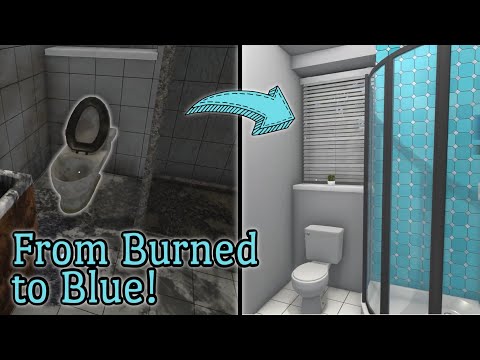ASMR House Flipper | From Burned to a Blue Paradise