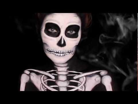 ASMR Halloween Skeleton Makeup Tutorial