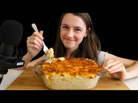 ASMR MAC AND CHEESE MUKBANG  + Q&A