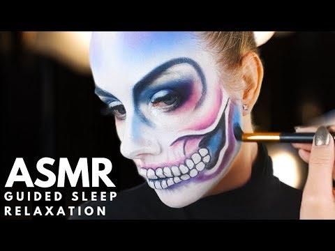 ASMR Close Whisper Guided Sleep | Muscle Relaxation (Doing My Makeup)