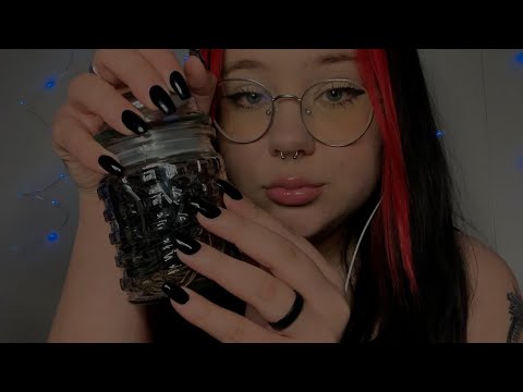asmr | textured glass tapping + scratching