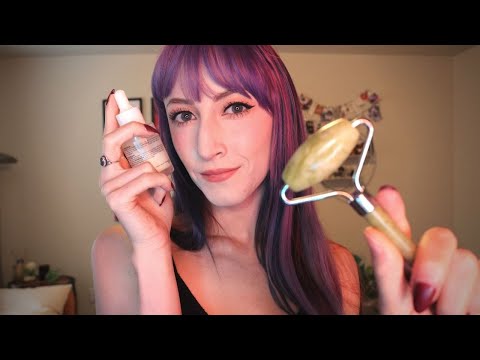 ASMR | Giving You a Face Massage Roleplay (personal attention, lotion sounds, pampering)