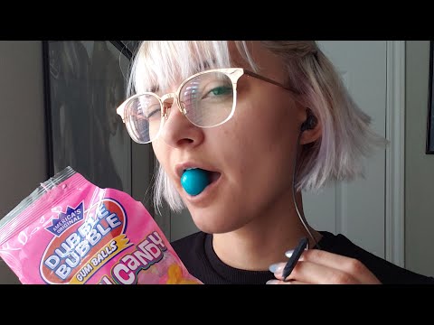 ASMR | Lo-Fi Gumball Chewing w/ Breathy Whispering, Bubble Gum Popping, & Package Crinkling