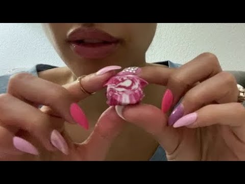 ASMR Eating Salt Water Taffy (Whispered with Chewing and Crinkly Sounds)
