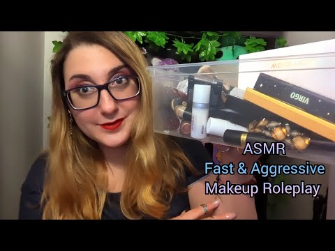 ASMR Fast and Aggressive Makeup Roleplay (No Talking)