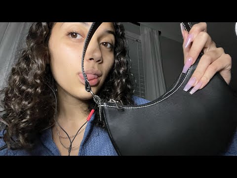 ASMR- fast and aggressive purse/wallet tapping & scratching