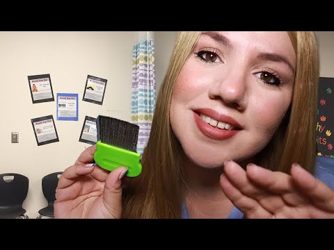 Intense Scalp and Lice CHECK ASMR with the School NURSE / Accent & Personal Attention