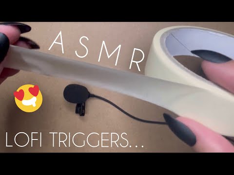 ASMR | LOFI MINI MIC TRIGGERS (Crinkles, Tapping, Lipgloss, Mic Brushing, Hand Sounds…)