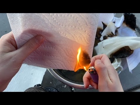 ASMR burning paper and mouth sounds/inaudible whispers (türkçe altyazılı)
