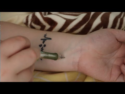 ASMR | Vein Tracing (with a lil bit of tattoo tracing) | Pencil and Brush Sounds