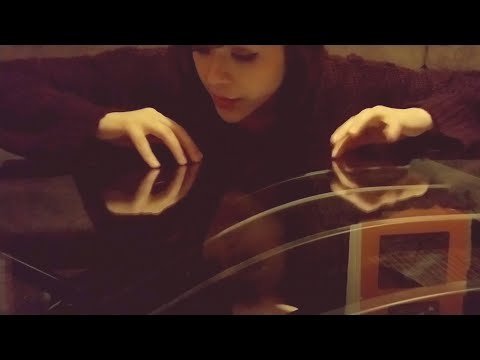 (( ASMR )) hand movements with a glass table!