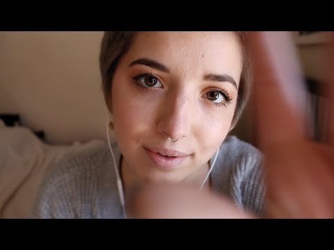 ASMR Up Close Inaudible Whispering (mouth sounds/face touching)