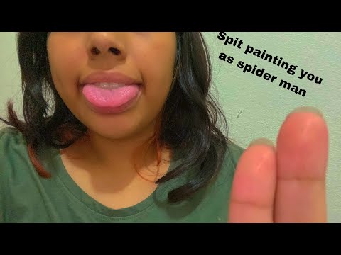 ASMR Spit painting for the first time!!!