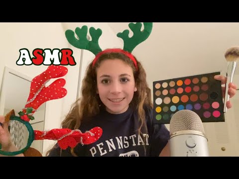 ASMR festive girl gives you a Christmas makeover!!!🎅🏻🎄🦌🍫 POV!