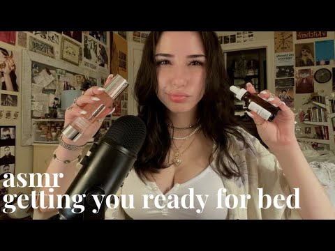 ASMR: getting you ready for bed✨(personal attention, soft-spoken + whispers, product application)