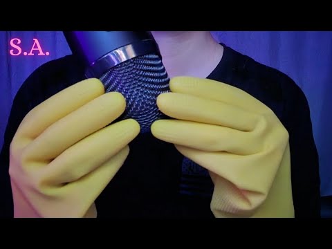 Asmr | Massaging Mic with Yellow Rubber Gloves