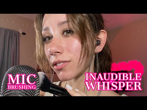 ASMR | inaudible whispering and mic brushing for sleep and relaxation