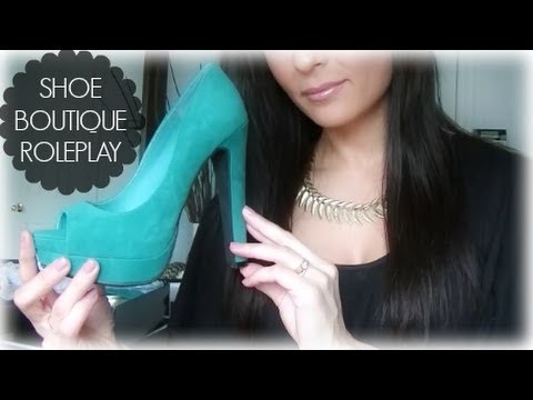 ASMR SHOE BOUTIQUE ROLE PLAY ❤ Whispering, Ear To Ear, Crinkling, Tapping & Soft Sounds