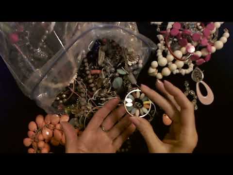 ASMR | Bulk Jewelry Bag Show & Tell | Necklaces (Whisper)