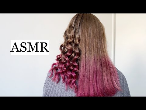 ASMR 💕 PINK HAIR TRANSFORMATION 💕 hair dyeing, styling, brushing, spraying, blow drying (NO TALKING)