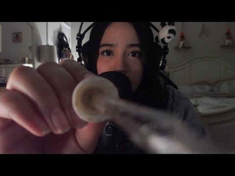 ASMR Tapping, Face and Scalp Massage Using Latex Gloves And Fluffy Mic (vaguely edited twitch VOD)