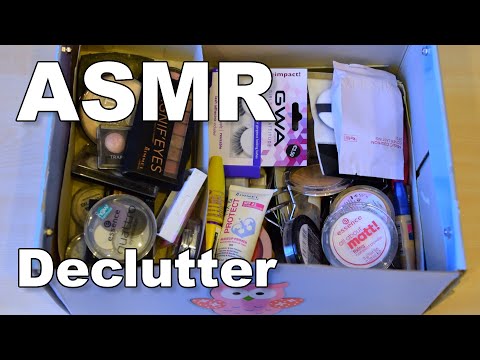 ASMR│Huge makeup declutter