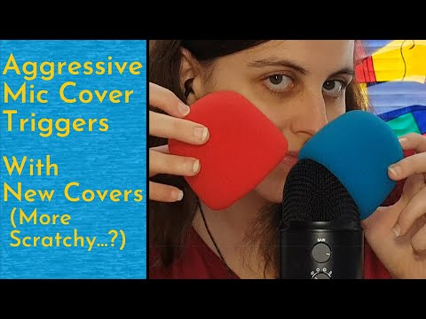 ASMR Aggressive Mic Cover Triggers With New (Scratchier) Mic Covers - Mic Swirling, Mic Pumping...