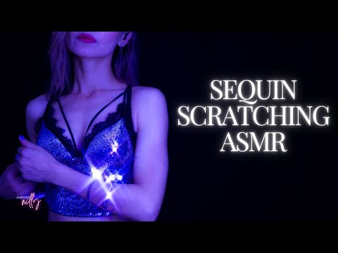 ASMR | Scratching My Sequin Top | Sequin Fabric Scratching (No Talking)