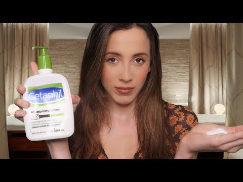 ASMR UPPER BODY AND FACE MASSAGE | Lotion Sounds, Hand Movements, Personal Attention...