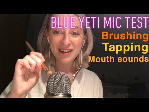 ASMR Blue Yeti Mic Test | Mic Brushing, Mouth Sounds and Tapping