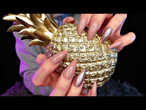 ASMR with Pineapples | Miniature to Life-sized | Fast Scratching on Pineapples | Some Tapping