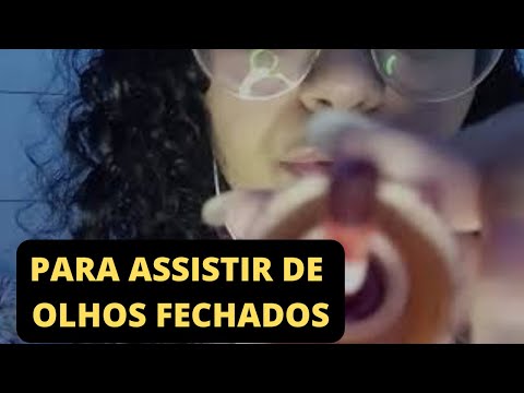 ASMR PARA ASSISTIR DE OLHOS FECHADOS/pincel no microfone/tapping/tapping em objetos e +