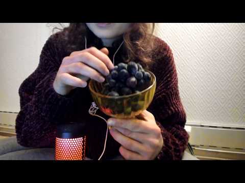 Eating frozen grapes ASMR