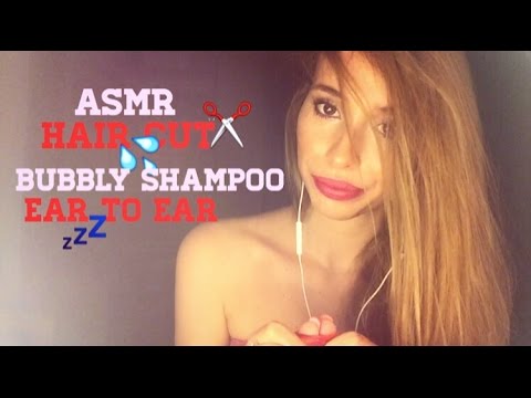 ASMR Haircut ROLEPLAY | (Shampoo, Brushing, Scalp Massage, Semi-Inaudible Whispers)