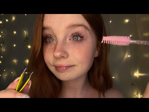ASMR Sweet Friend Does Your Lashes ♡ (Spoolie Nibbling)