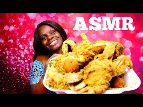 Seafood Dinner ASMR Eating Sounds | Messy 😍 😜