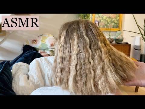 ASMR | CUTE HAIR STYLING / BRAIDS TO CURLS 💖 (hair play, hair brushing, braiding, no talking)